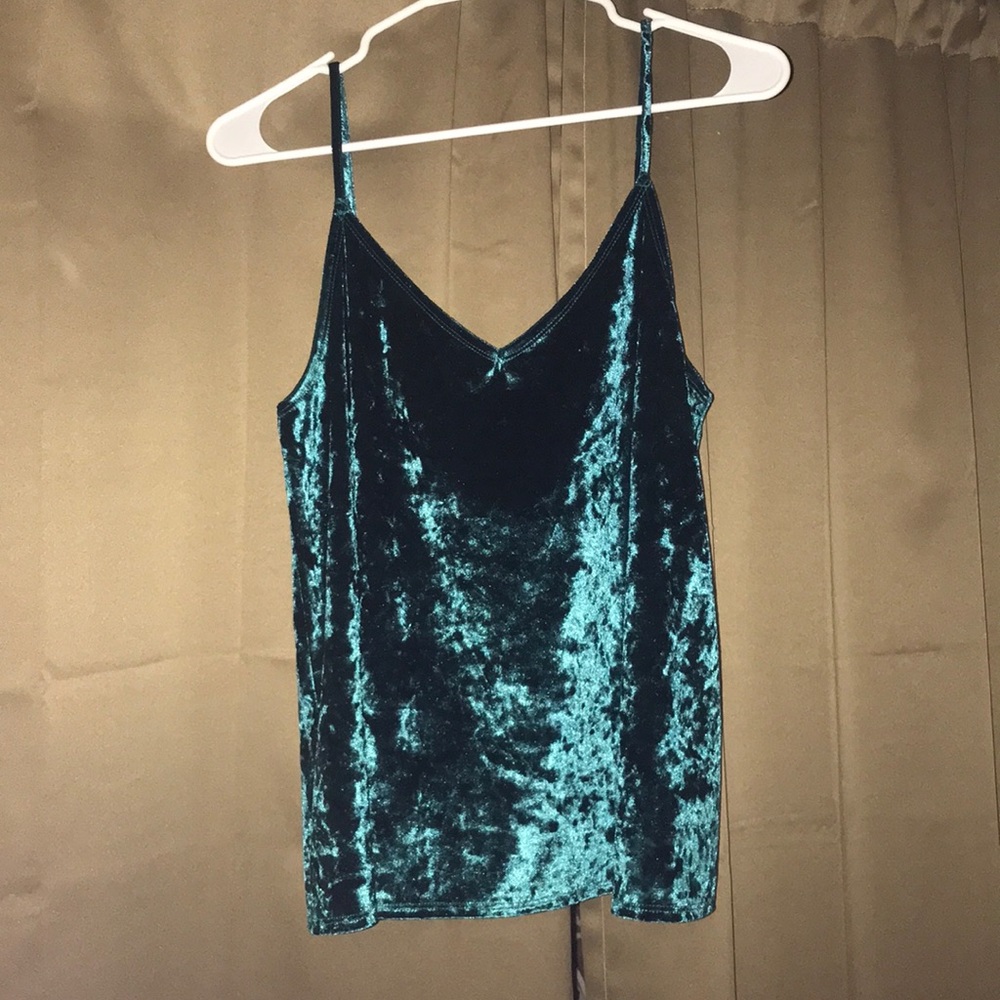 Crushed velvet tank top